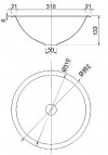 Izlietne D355/310mm, bez pārplūdes, NT 2