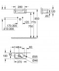 EuroCeramic mini раковина 370 x 180 mm без отверстия переполнения 5