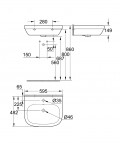 EuroCeramic раковина 600x35 см, белый 2