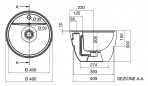 Izlietne MATTY TONDO A/R 46 cm 2