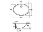 Sottopiano Ovale, 570x420mm, раковина  2
