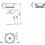 Izlietne STRADA, D410mm, liekama uz virsmas 3