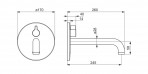 Electra Панель смесителя для умывальника, 12 V 2