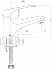 AMET смеситель для раковины с донным клапаном 2
