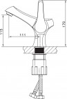 Смеситель для умывальника FIGURO 1343 - 001, хром 2