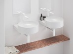 Izlietnes maisītājs Eleganta 220 mm bez notekas, balts samts 5