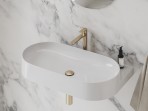 Izlietnes maisītājs Eleganta 220 mm bez notekas, rozā zelta matēts 5
