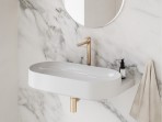 Izlietnes maisītājs Eleganta 335 mm bez notekas, rozā zelta matēts 5