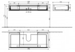 Тумба под раковину La Belle 1350x210x540 мм  3