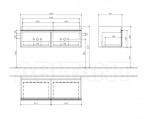 Izlietnes skapītis Venticello 1253x420x500 mm 2