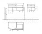 Izlietnes skapītis Subway 2.0  987x257x478 mm 2