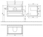 Izlietnes skapītis Subway 2.0  787x520x449 mm 2