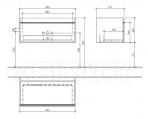 Izlietnes skapītis Venticello 953x420x500 mm 3