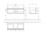 Izlietnes skapītis Venticello 1153x420x500 mm 3