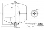 Izplešanās tvertne ūdensvadam Refix DE 12L, 10bar/70°C 4