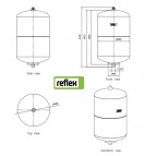 Расширительный бак для водопровода Refix DE 25L, 10бар / 70 ° C 3