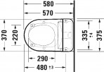 Duravit SensoWash® D-Neo Compact Rimless bidē pods ar SC vāku, Balts 3