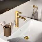 Joy Grande izlietnes maisītājs ar pop-up, Brushed Gold 7