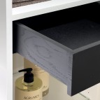 KAME Amber augstais skapis, 160 cm, Matt white/Black oak 4