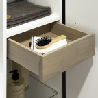 KAME Amber augstais skapis, 160 cm, Matt white/Grey oak 4