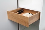 KAME Amber augstais skapis, 160 cm, Matt white/Black oak 3