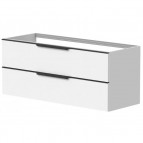 KAME Amber Izlietnes skapis, 120 cm, Matt white/Black oak
