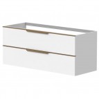 KAME Amber Izlietnes skapis, 120 cm, Matt white/Grey oak