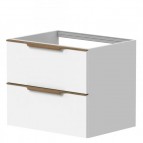 KAME Amber Izlietnes skapis, 60 cm, Matt white/Grey oak