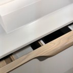 KAME Amber Izlietnes skapis, 60 cm, Matt white/Grey oak 3