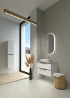 KAME Amber Izlietnes skapis, 60 cm, Matt white/Grey oak 5