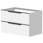 KAME Amber Izlietnes skapis, 80 cm, Matt white/Black oak