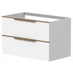 KAME Amber Izlietnes skapis, 80 cm, Matt white/Grey oak