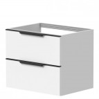 KAME Amber Izlietnes skapis, 60 cm, Matt white/Black oak