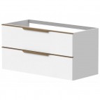 KAME Amber Izlietnes skapis, 100 cm, Matt white/Grey oak