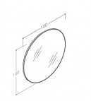Kame Aura spogulis ar LED apgaismojumu 100 cm  2