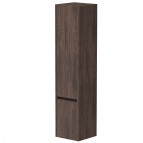 KAME City augstais skapis, 160 x 35 cm, Brown oak/Black profiles