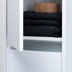 KAME City augstais skapis, 160 x 35 cm, Matt white/Aluminum profiles 4
