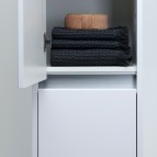 KAME City augstais skapis, 160 x 35 cm, Matt white/Aluminum profiles 5