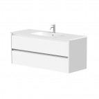 KAME City Izlietnes skapis, 120 cm, Matt white/White profiles 2