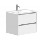 KAME City Izlietnes skapis, 60 cm, Matt white/Aluminum profiles
