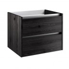 KAME City Izlietnes skapis, 60 cm, Black oak/Aluminum profiles