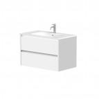 KAME City Izlietnes skapis, 80 cm, Matt white/White profiles 2