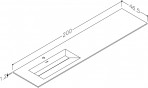 KAME Corian izlietne, ar krāna caurumu, 200 cm, matēta balta  2