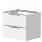 KAME Amber Izlietnes skapis, 60 cm, Matt white/Solid oak