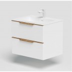 KAME Amber Izlietnes skapis, 60 cm, Matt white/Solid oak 2