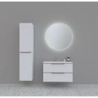 KAME Amber Izlietnes skapis, 60 cm, Matt white/Solid oak 5
