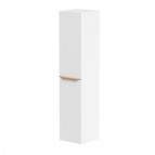 KAME Amber augstais skapis, 160 cm, Matt white/Solid oak