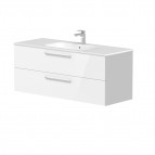 KAME Gama Izlietnes skapis, 120 cm, Glossy white