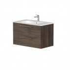 KAME Gama Izlietnes skapis, 80 cm, Brown oak