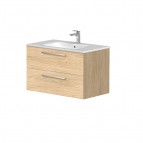 KAME Gama Izlietnes skapis, 80 cm, Light oak